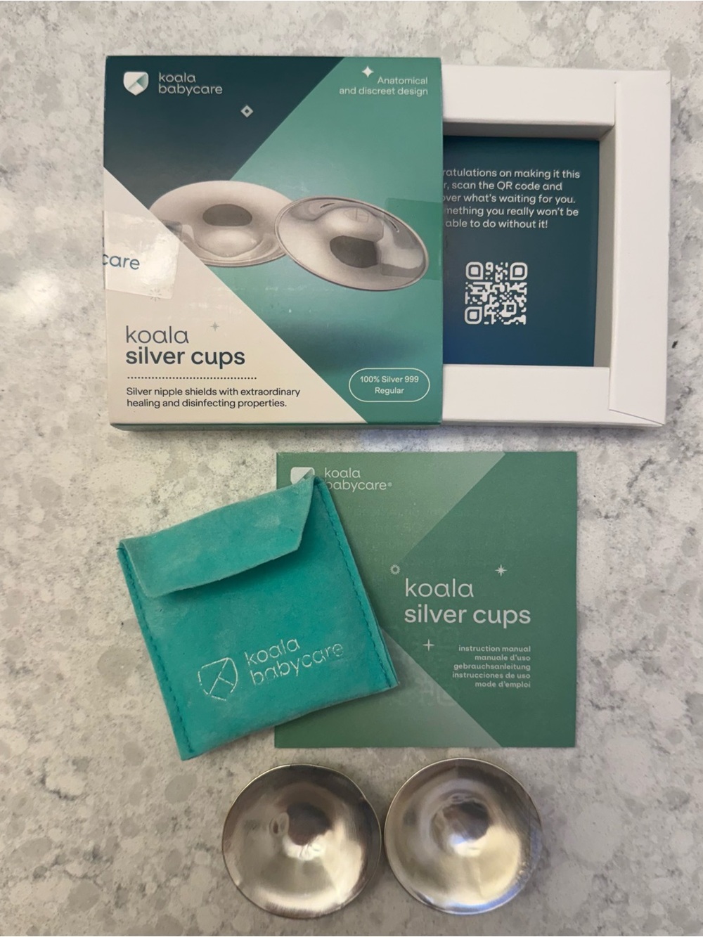 Koala Babycare The Original Silver Nursing Cups